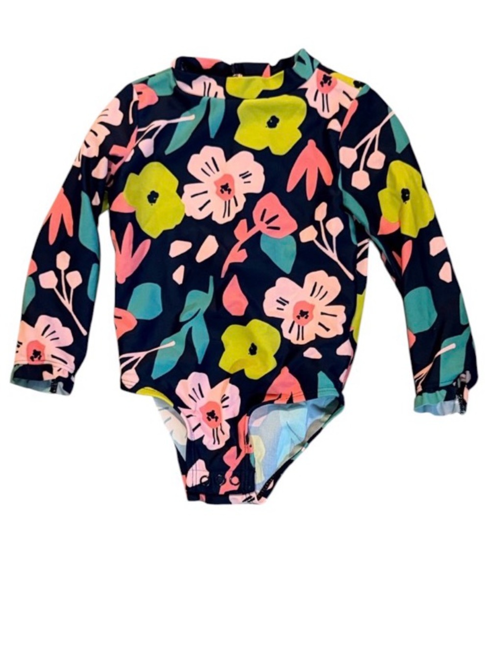 Simple Kids Long Sleeve Swimsuit